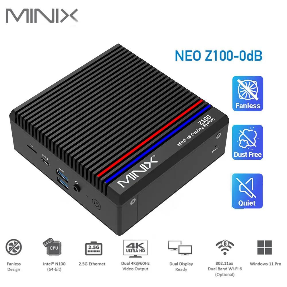 MINIX NEO Z100-0dB Ҹ ̴ PC, ũž ޴ ǻ,  N100, 8G, 16G, DDR4, 256G, 512G SSD,  4K, WIFI6, Win11 Pro